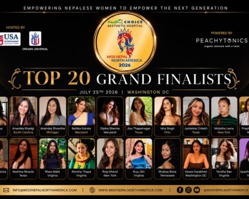 Miss Nepal North America 2026 Unveils Top 20 Finalists, Moves Finale to Washington, D.C.